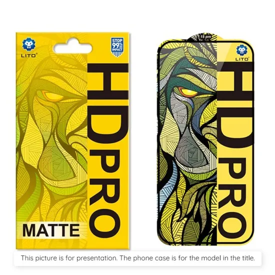 Folie pentru iPhone 16 Plus - Lito HD Pro Matte - Black Folie pentru iPhone 16 Plus - Lito HD Pro Matte - Black