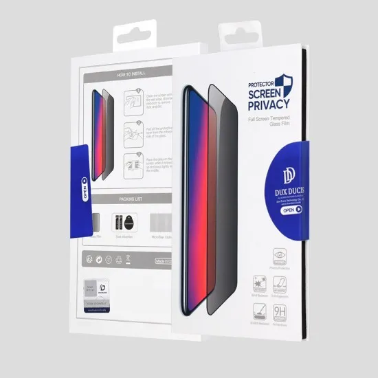 Folie pentru iPhone 16 Pro Max - Dux Ducis Tempered Glass Privacy - Black Folie pentru iPhone 16 Pro Max - Dux Ducis Tempered Glass Privacy - Black