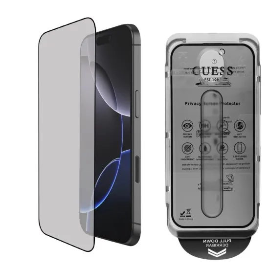 Folie pentru iPhone 16 Pro Max - Guess Privacy 2.5D Outline (GUTGP16XBOKGCIP) - Black Folie pentru iPhone 16 Pro Max - Guess Privacy 2.5D Outline (GUTGP16XBOKGCIP) - Black