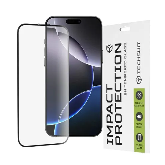 Folie pentru iPhone 16 Pro Max - Techsuit 111D Full Cover / Full Glue Glass - Black Folie pentru iPhone 16 Pro Max - Techsuit 111D Full Cover / Full Glue Glass - Black