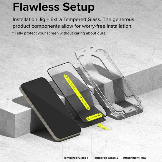 Folie pentru iPhone 16 Pro (set 2) - Ringke Easy Slide Tempered Glass - Clear