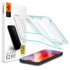 Folie pentru iPhone 16 Pro (set 2) - Spigen Glas.tR EZ FIT - Clear Folie pentru iPhone 16 Pro (set 2) - Spigen Glas.tR EZ FIT - Clear
