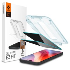 Folie pentru iPhone 16 Pro (set 2) - Spigen Glas.tR EZ FIT - Privacy Folie pentru iPhone 16 Pro (set 2) - Spigen Glas.tR EZ FIT - Privacy