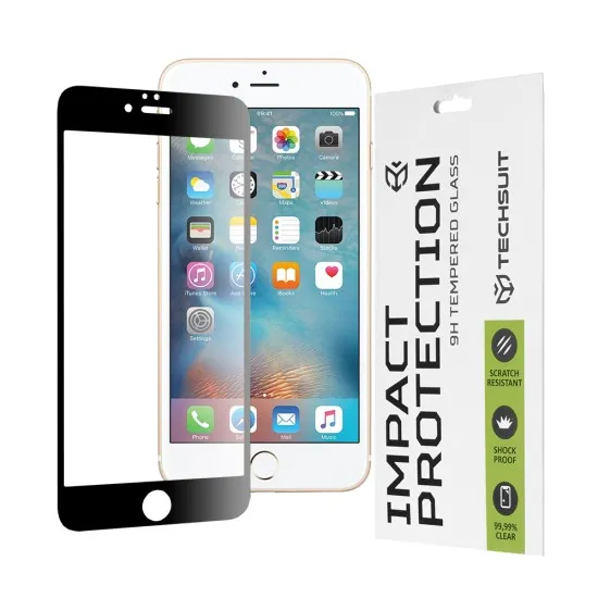 Folie pentru iPhone 6 / 6S - Techsuit 111D Full Cover / Full Glue Glass - Black Folie pentru iPhone 6 / 6S - Techsuit 111D Full Cover / Full Glue Glass - Black
