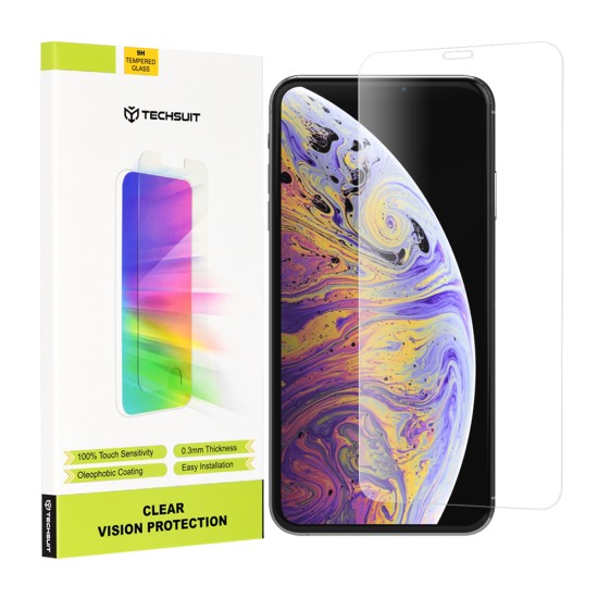 Folie pentru iPhone XS Max / 11 Pro Max - Techsuit Clear Vision Glass - Transparent