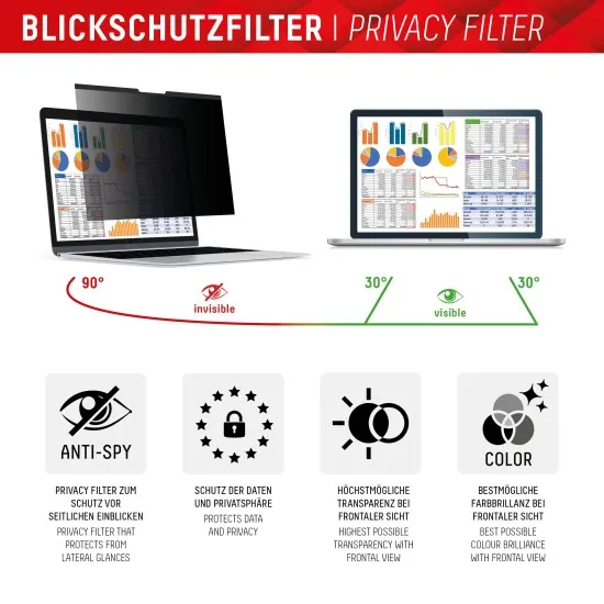 Folie pentru MacBook Air 15 (2023 / 2024) - Displex Laptop Privacy Safe - Black Folie pentru MacBook Air 15 (2023 / 2024) - Displex Laptop Privacy Safe - Black