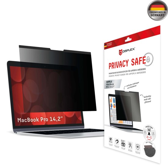 Folie pentru MacBook Pro 14 (2021 / 2022 / 2023) - Displex Laptop Privacy Safe - Black