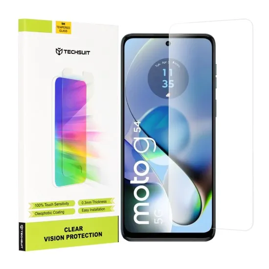 Folie pentru Motorola Moto G14 / Moto G54 / Moto G54 Power Edition / Moto G64 - Techsuit Clear Vision Glass - Transparent Folie pentru Motorola Moto G14 / Moto G54 / Moto G54 Power Edition / Moto G64 - Techsuit Clear Vision Glass - Transparent