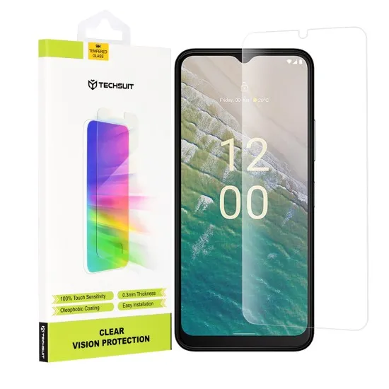 Folie pentru Nokia C32 - Techsuit Clear Vision Glass - Transparent Folie pentru Nokia C32 - Techsuit Clear Vision Glass - Transparent