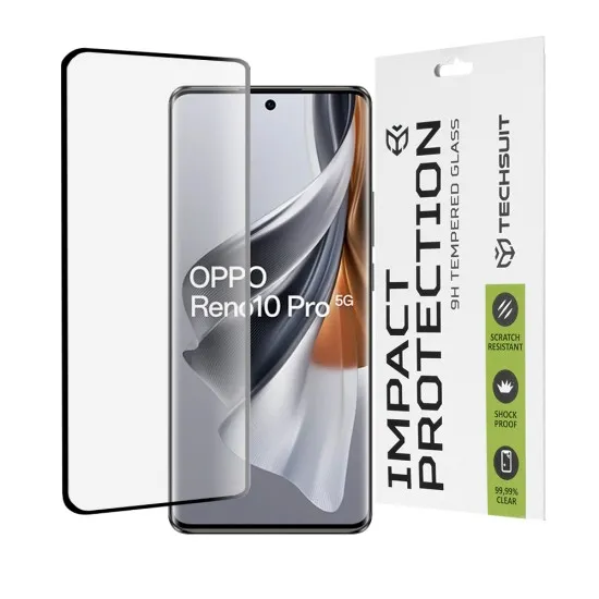 Folie pentru Oppo Reno10 Pro - Techsuit 111D Full Cover / Full Glue Glass / 3D Curved Screen - Black Folie pentru Oppo Reno10 Pro - Techsuit 111D Full Cover / Full Glue Glass / 3D Curved Screen - Black