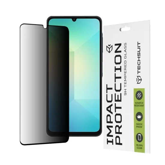Folie pentru Samsung Galaxy A06 - Techsuit 111D Privacy Full Glue - Black Folie pentru Samsung Galaxy A06 - Techsuit 111D Privacy Full Glue - Black