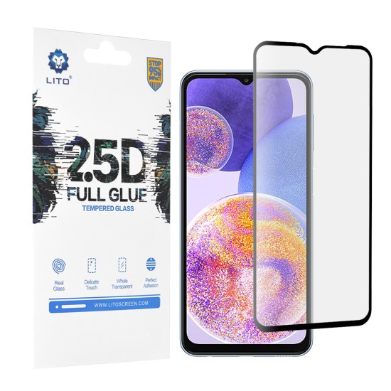 Folie pentru Samsung Galaxy A13 4G / M13 4G / A23 4G / A23 5G / F23 5G / M23 5G / M33 5G / F13 - Lito 2.5D FullGlue Glass - Black