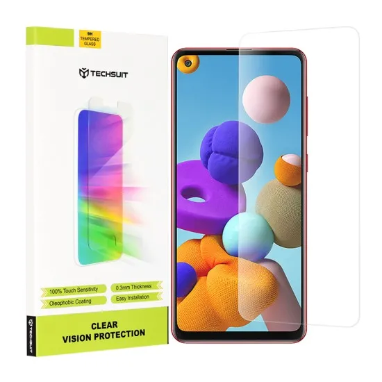 Folie pentru Samsung Galaxy A21s - Techsuit Clear Vision Glass - Transparent Folie pentru Samsung Galaxy A21s - Techsuit Clear Vision Glass - Transparent