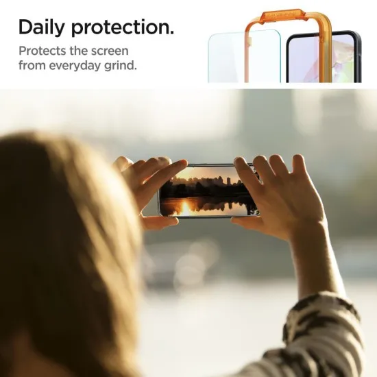 Folie pentru Samsung Galaxy A35 5G / M35 (set 2) - Spigen Glas.TR Align Master - Clear Folie pentru Samsung Galaxy A35 5G / M35 (set 2) - Spigen Glas.TR Align Master - Clear