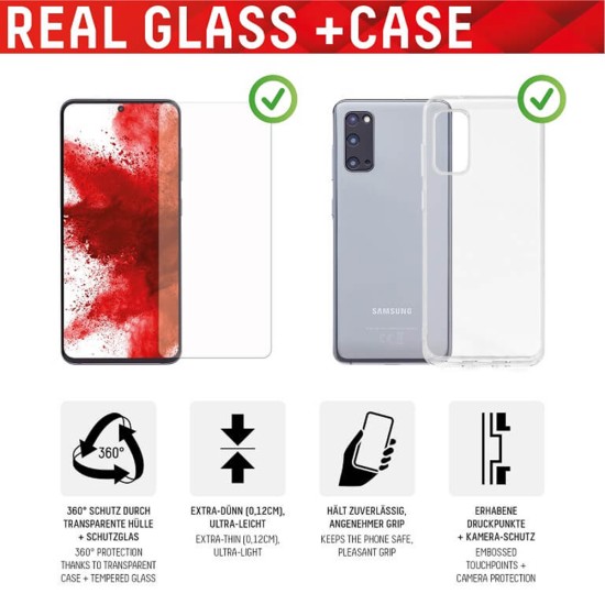 Folie pentru Samsung Galaxy A53 5G - Displex Real Glass + Case - Clear