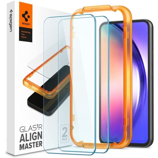 Folie pentru Samsung Galaxy A54 (set 2) - Spigen Glas.tR Align Master - Clear