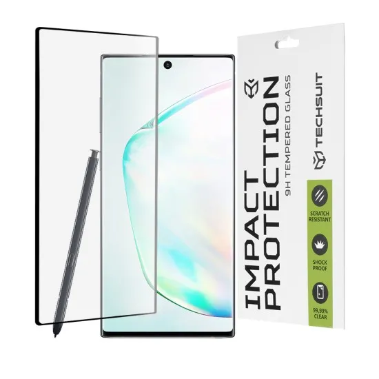 Folie pentru Samsung Galaxy Note 10 Plus - Techsuit 111D Full Cover / Full Glue Glass / 3D Curved Screen - Black Folie pentru Samsung Galaxy Note 10 Plus - Techsuit 111D Full Cover / Full Glue Glass / 3D Curved Screen - Black