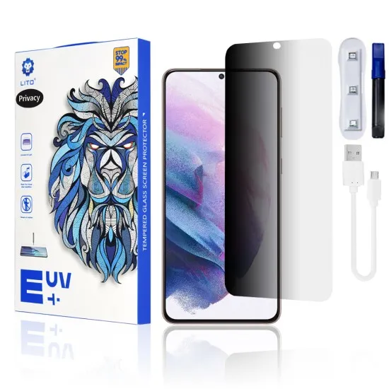 Folie pentru Samsung Galaxy S21 Plus 5G - Lito 3D UV Glass - Privacy Folie pentru Samsung Galaxy S21 Plus 5G - Lito 3D UV Glass - Privacy