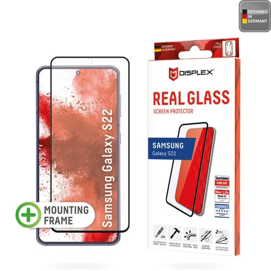 Folie pentru Samsung Galaxy S22 5G - Displex Real Glass Full Cover - Black Folie pentru Samsung Galaxy S22 5G - Displex Real Glass Full Cover - Black