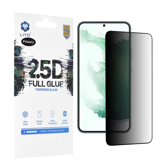 Folie pentru Samsung Galaxy S22 Plus 5G - Lito 2.5D FullGlue Glass - Privacy