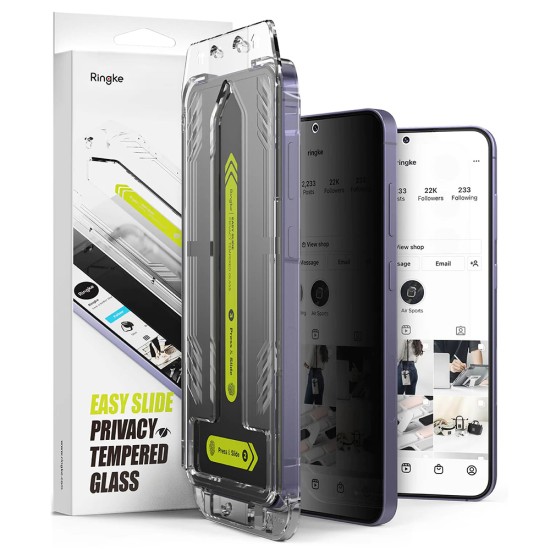 Folie pentru Samsung Galaxy S24 Plus (set 2) - Ringke Easy Slide Tempered Glass - Privacy