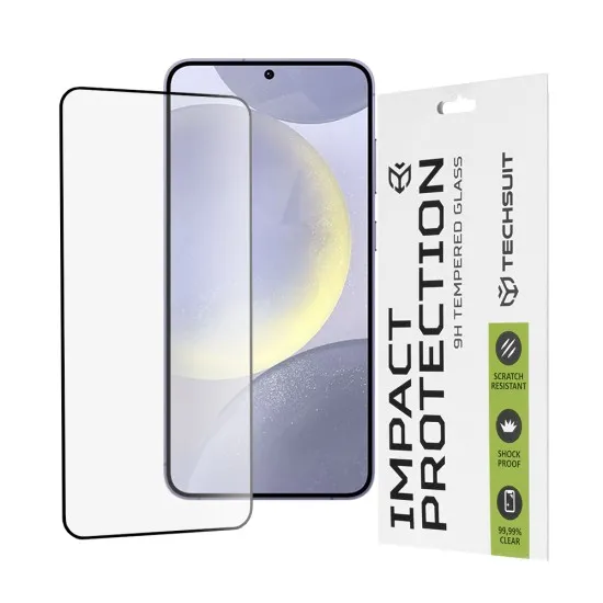 Folie pentru Samsung Galaxy S24 Plus - Techsuit 111D Full Cover / Full Glue Glass - Black