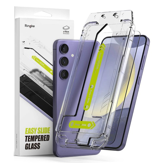 Folie pentru Samsung Galaxy S24 (set 2) - Ringke Easy Slide Tempered Glass - Clear