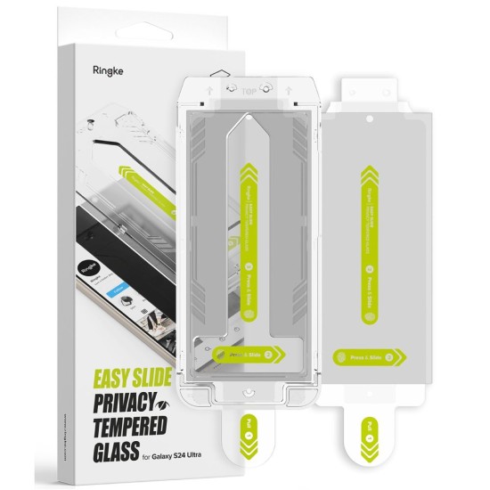 Folie pentru Samsung Galaxy S24 Ultra (set 2) - Ringke Easy Slide Tempered Glass - Privacy