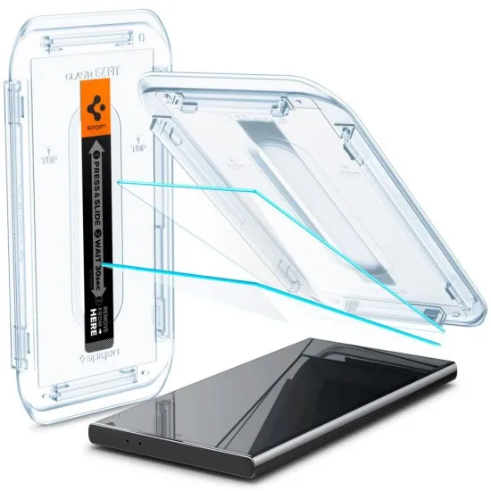 Folie pentru Samsung Galaxy S24 Ultra (set 2) - Spigen Glas.tR EZ FIT - Clear Folie pentru Samsung Galaxy S24 Ultra (set 2) - Spigen Glas.tR EZ FIT - Clear