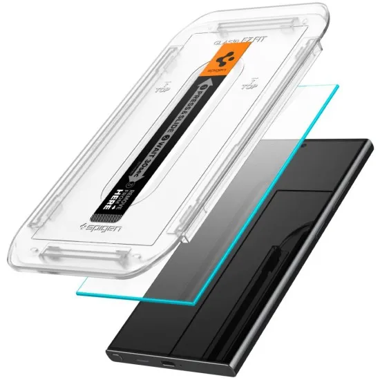 Folie pentru Samsung Galaxy S24 Ultra (set 2) - Spigen Glas.tR EZ FIT - Clear Folie pentru Samsung Galaxy S24 Ultra (set 2) - Spigen Glas.tR EZ FIT - Clear
