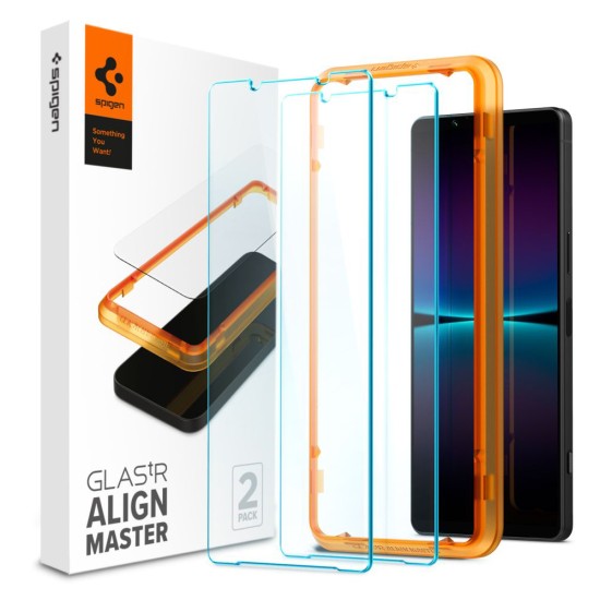 Folie pentru Sony Xperia 1 VI (set 2) - Spigen Glas.TR Align Master - Clear