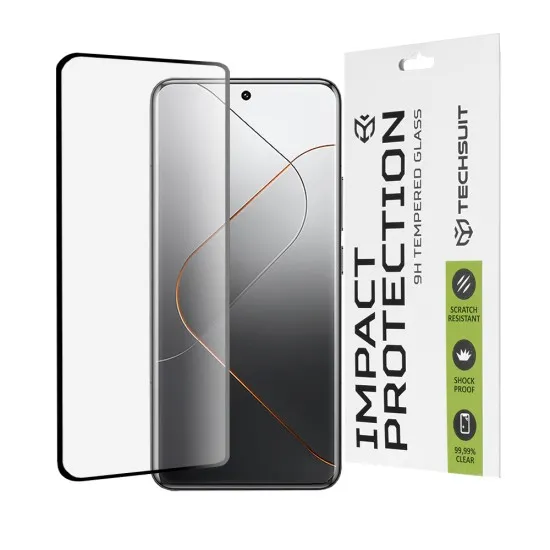 Folie pentru Xiaomi 14 Pro - Techsuit 111D Full Cover / Full Glue Glass / 3D Curved Screen - Black Folie pentru Xiaomi 14 Pro - Techsuit 111D Full Cover / Full Glue Glass / 3D Curved Screen - Black