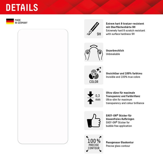 Folie pentru Xiaomi Redmi 12 4G / 12 5G / 13 / Poco M6 4G - Displex Smart FlexiGlass - Clear