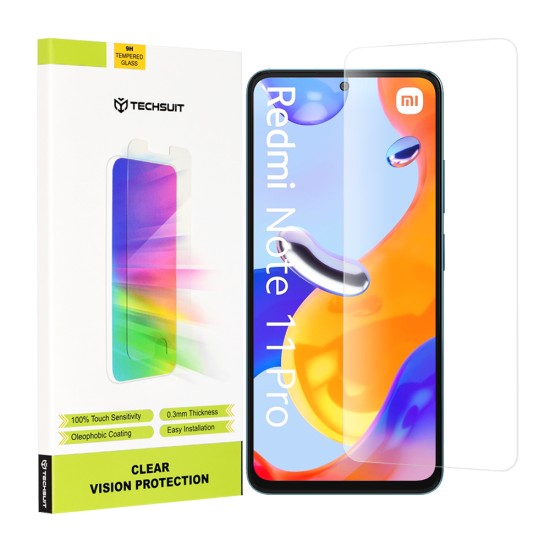 Folie pentru Xiaomi Redmi Note 11 Pro 4G/11 Pro 5G/11 Pro+ 5G/12 Pro 4G/Poco X4 Pro 5G - Techsuit Clear Vision Glass - Transparent