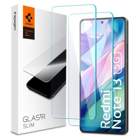 Folie pentru Xiaomi Redmi Note 13 5G (set 2) - Spigen Glas.tR Slim - Clear