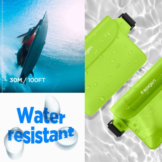 Geanta Waterproof pentru Accesorii (set 2) - Spigen (A620) - Cactus Green