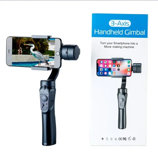 Gimbal pentru Telefon cu 3 Axe si Joystick, Micro-USB - Techsuit (H4) - Black Gimbal pentru Telefon cu 3 Axe si Joystick, Micro-USB - Techsuit (H4) - Black