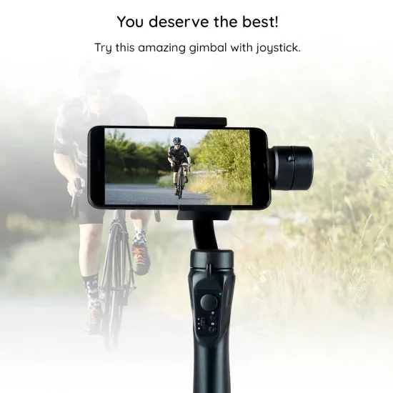 Gimbal pentru Telefon cu 3 Axe si Joystick, Micro-USB - Techsuit (H4) - Black Gimbal pentru Telefon cu 3 Axe si Joystick, Micro-USB - Techsuit (H4) - Black