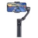 Gimbal pentru Telefon cu 3 Axe si Telecomanda, Pliabil - Techsuit (F5 Plus) - Black