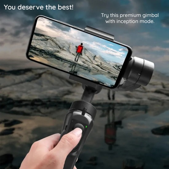 Gimbal pentru Telefon cu Inception mode si Time-Lapse, Pliabil - Techsuit (F5) - Gray