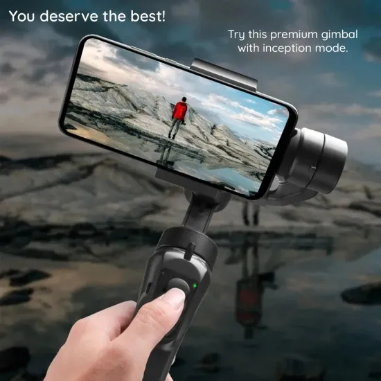 Gimbal pentru Telefon cu Inception mode si Time-Lapse, Pliabil - Techsuit (F5) - Gray Gimbal pentru Telefon cu Inception mode si Time-Lapse, Pliabil - Techsuit (F5) - Gray