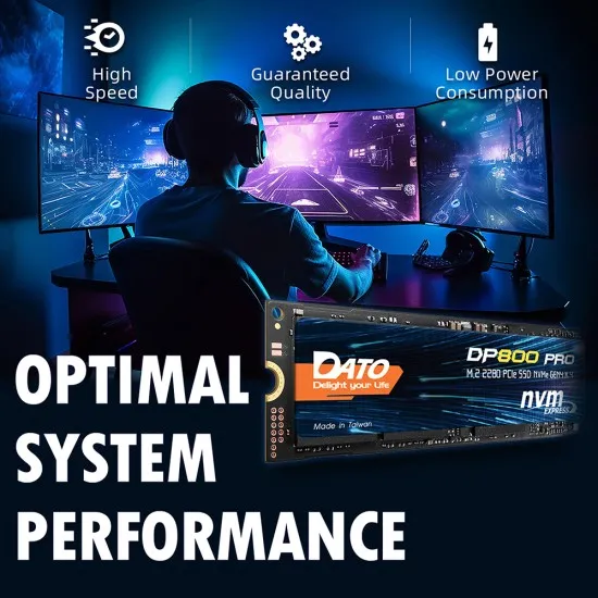 Hard SSD Intern PCIe Gen4x4 512GB, 5100MB/s - Dato DP800 PRO (DP800PSSD-512GB) - Black Hard SSD Intern PCIe Gen4x4 512GB, 5100MB/s - Dato DP800 PRO (DP800PSSD-512GB) - Black