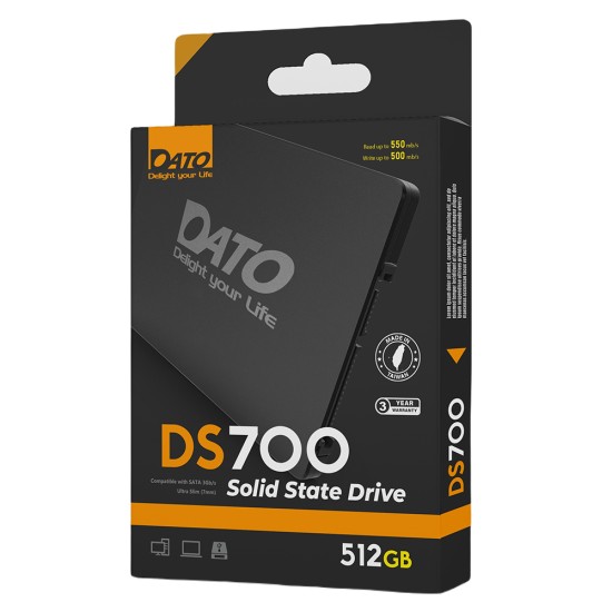 Hard SSD Intern SATAIII 2TB, Interfata SATA 2.5, 535MB/s - Dato (DS700SSD-2TB) - Black Hard SSD Intern SATAIII 2TB, Interfata SATA 2.5, 535MB/s - Dato (DS700SSD-2TB) - Black