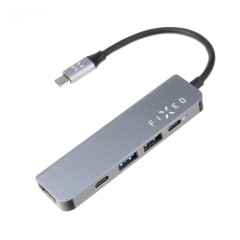 Hub 2 x USB, Type-C, HDMI, Full HD, 5 Gbit/s, 100W - Fixed (FIXHU-MN-GR) - Grey Hub 2 x USB, Type-C, HDMI, Full HD, 5 Gbit/s, 100W - Fixed (FIXHU-MN-GR) - Grey