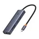 Hub Type-C la HDMI, 2x USB, Type-C, RJ45, SD, TF - Baseus UltraJoy (B00052805813-00) - Space Grey Hub Type-C la HDMI, 2x USB, Type-C, RJ45, SD, TF - Baseus UltraJoy (B00052805813-00) - Space Grey