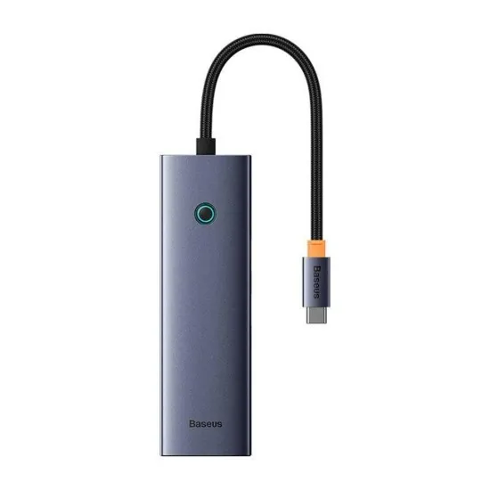 Hub Type-C la HDMI, 2x USB, Type-C, RJ45, SD, TF - Baseus UltraJoy (B00052805813-00) - Space Grey Hub Type-C la HDMI, 2x USB, Type-C, RJ45, SD, TF - Baseus UltraJoy (B00052805813-00) - Space Grey