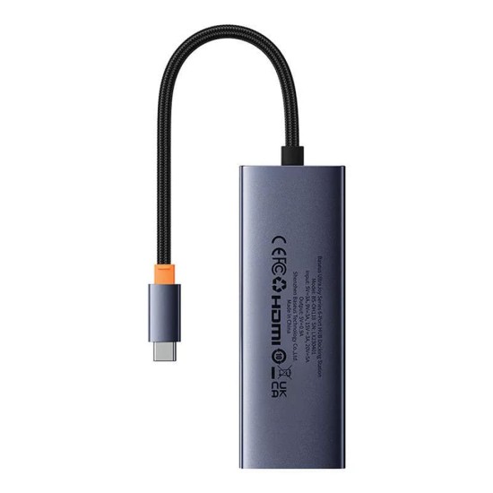 Hub Type-C la HDMI, 4xUSB, Type-C, 4K@60Hz - Baseus UltraJoy (B00052807813-01) - Space Grey