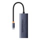 Hub Type-C la HDMI, 4xUSB, Type-C, 4K@60Hz - Baseus UltraJoy (B00052807813-01) - Space Grey