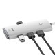 Hub USB-C la 4x USB 3.0, Type-C, 1m - Baseus Lite Series (WKQX030402) - White