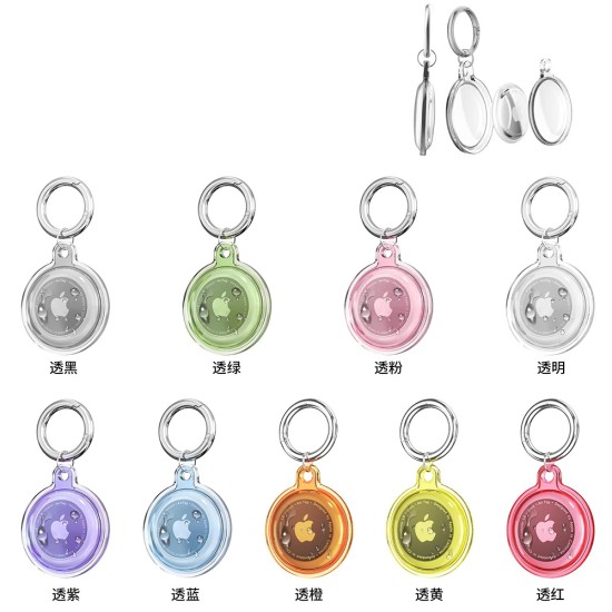 Husa Apple AirTag (set 4) - Techsuit Holder Silicone (CT15) - Clear